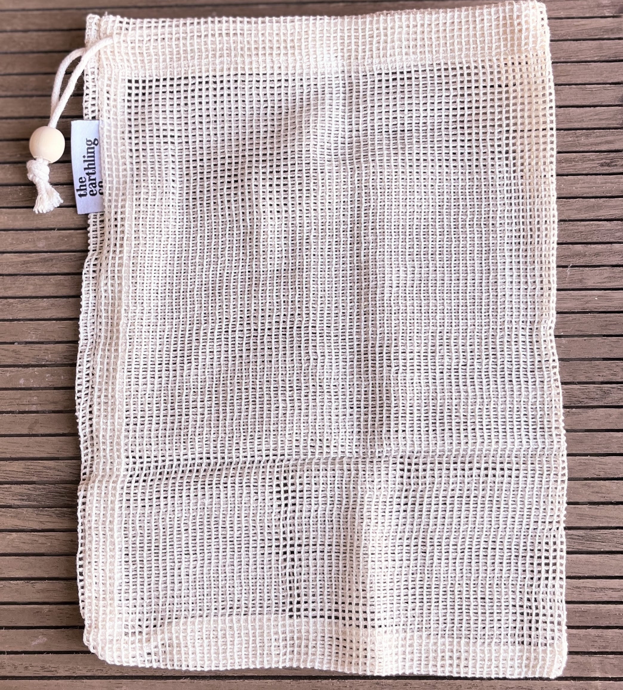 Organic Mesh and Cotton Reusable Produce Bags - Pack of 6